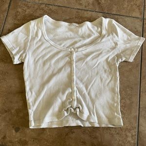 Brandy Melville white zelly top